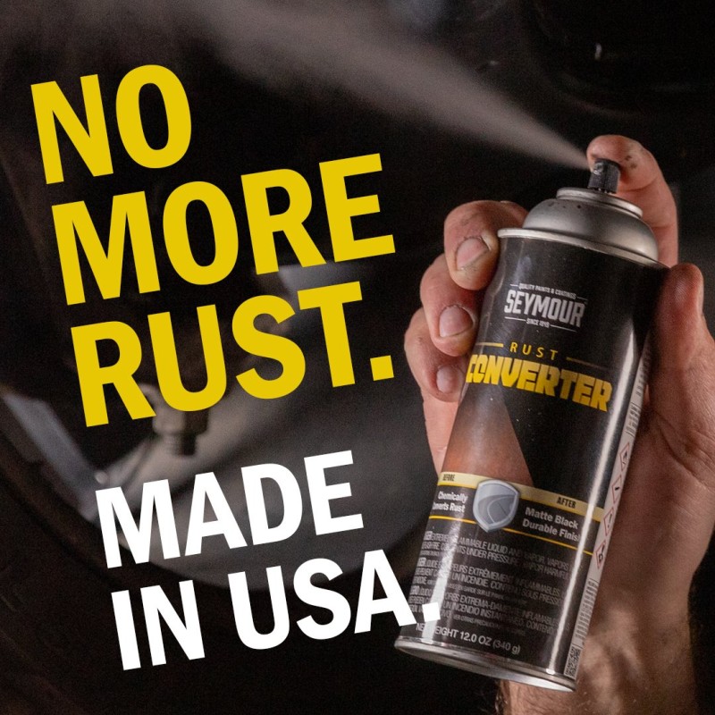 Seymour Rust Converter, Automotive Rust Converting Primer Spray Paint (12 oz)