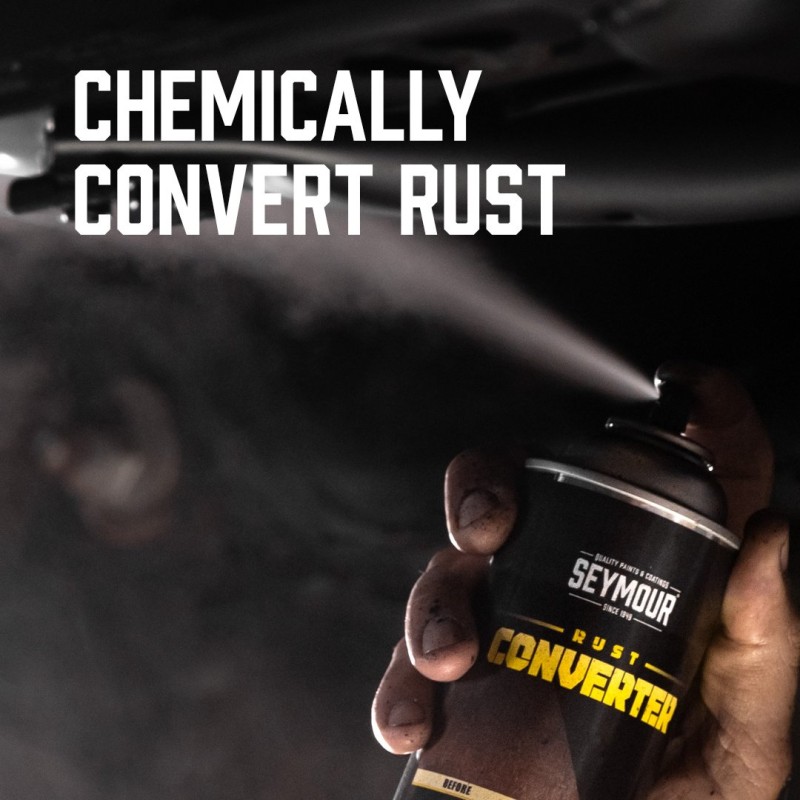 Seymour Rust Converter, Automotive Rust Converting Primer Spray Paint (12 oz)