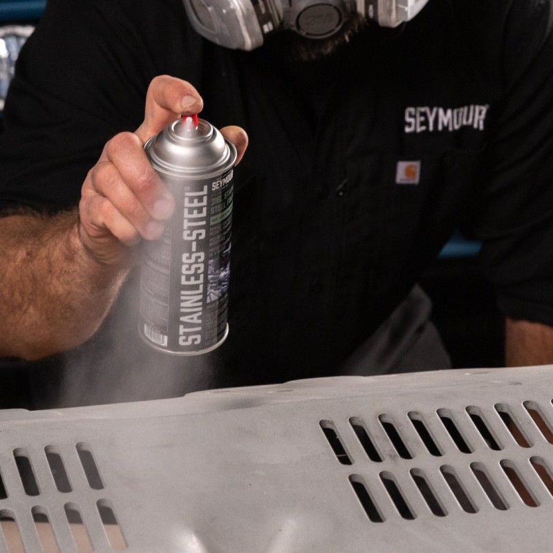 Seymour Stainless-Blast—Specialty Automotive Stainless Steel Spray Paint (12 oz)