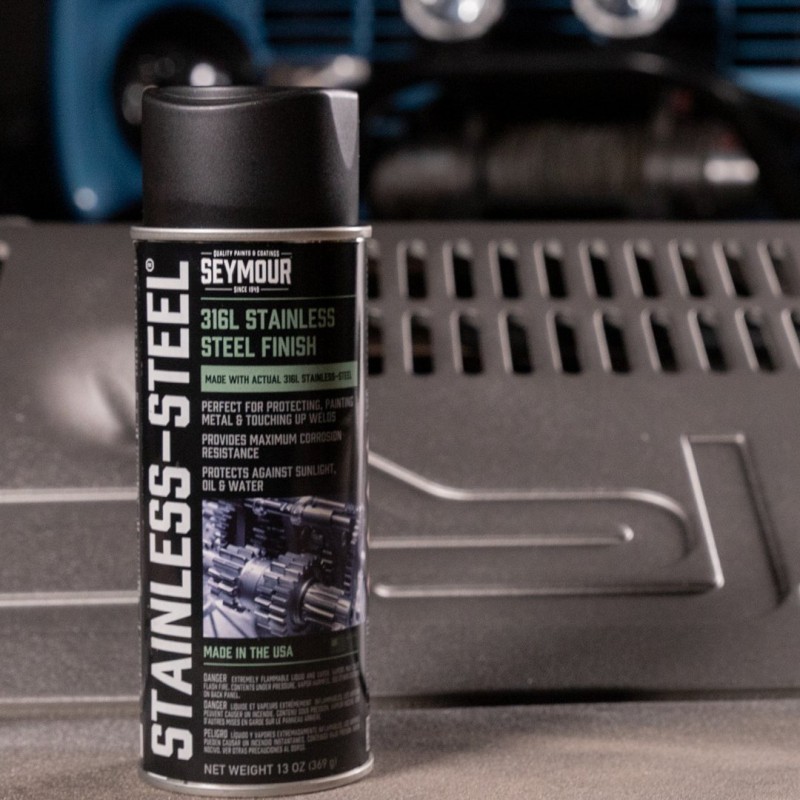 Seymour Stainless-Blast—Specialty Automotive Stainless Steel Spray Paint (12 oz)
