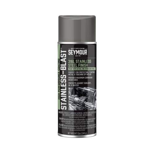 Seymour Stainless-Blast—Specialty Automotive Stainless Steel Spray Paint (12 oz)