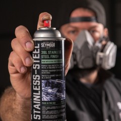 Seymour Stainless-Blast—Specialty Automotive Stainless Steel Spray Paint (12 oz)
