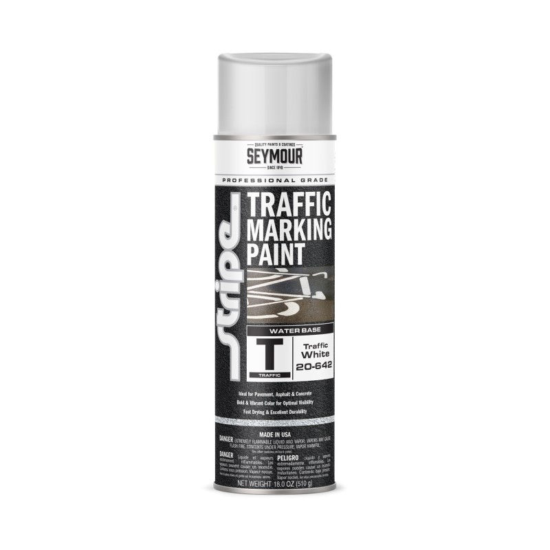 Seymour Stripe Water-Based Traffic Marking Paint, White (18 oz)
