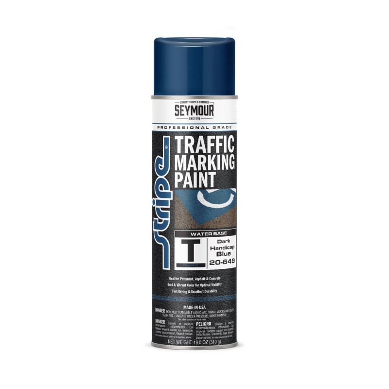 Seymour Stripe Water-Based Traffic Marking Paint, Dark Handicap Blue (18 oz)