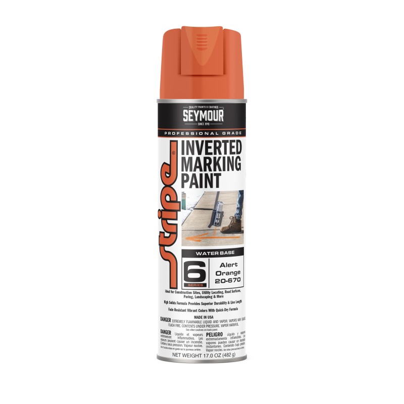 Seymour Stripe 6-Series Inverted Ground Marking Paint, Alert Orange (17oz) Seymour Stripe 6-Series Inverted Ground Marking Paint, Alert Orange (17oz)