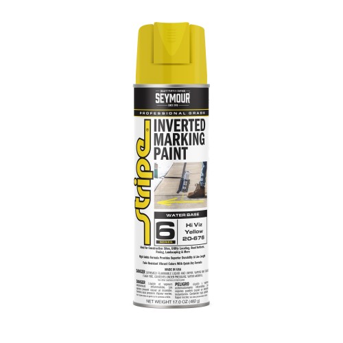 Seymour Stripe 6-Series Inverted Ground Marking Paint, Hi Viz Yellow (17oz)