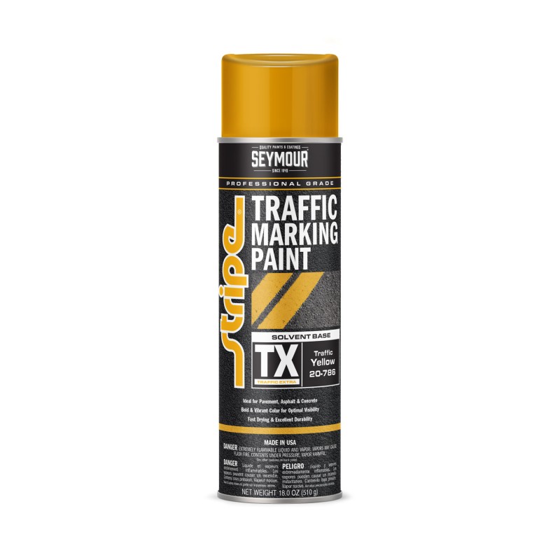 Seymour Stripe Solvent-Based Traffic Marking Paint, Yellow (18 oz)