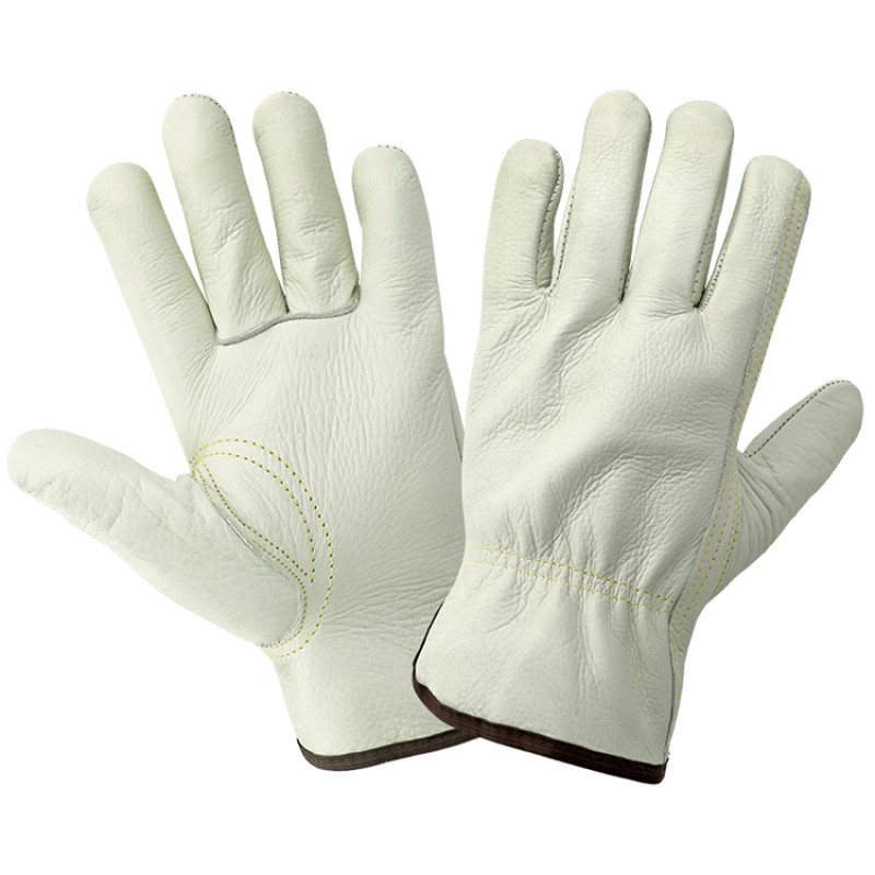 Standard-Grade Grain Cowhide Beige Drivers Gloves - Multiple Sizes Available Standard-Grade Grain Cowhide Beige Drivers Gloves - Multiple Sizes Available