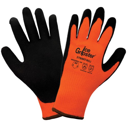 Ice Gripster® High-Visibility, Water-Repellent, Rubber-Coated, Low-Temperature Gloves with Cut, Abrasion, and Puncture Resistance - Multiple Sizes Available