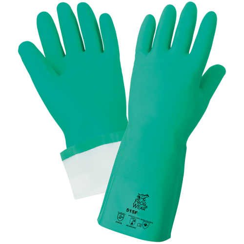 15 mil Green Flock Lined 13" Long Diamond Grip Nitrile gloves - Size XL 15 mil Green Flock Lined 13" Long Diamond Grip Nitrile gloves - Size XL