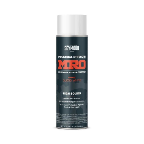 Seymour MRO Industrial-Grade High Solids Spray Paint—Gloss White (16 oz)