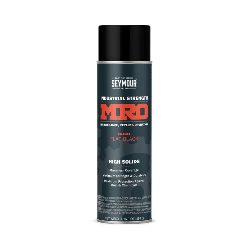 Seymour MRO Industrial-Grade High Solids Spray Paint—Flat Black (16 oz) Seymour MRO Industrial-Grade High Solids Spray Paint—Flat Black (16 oz)