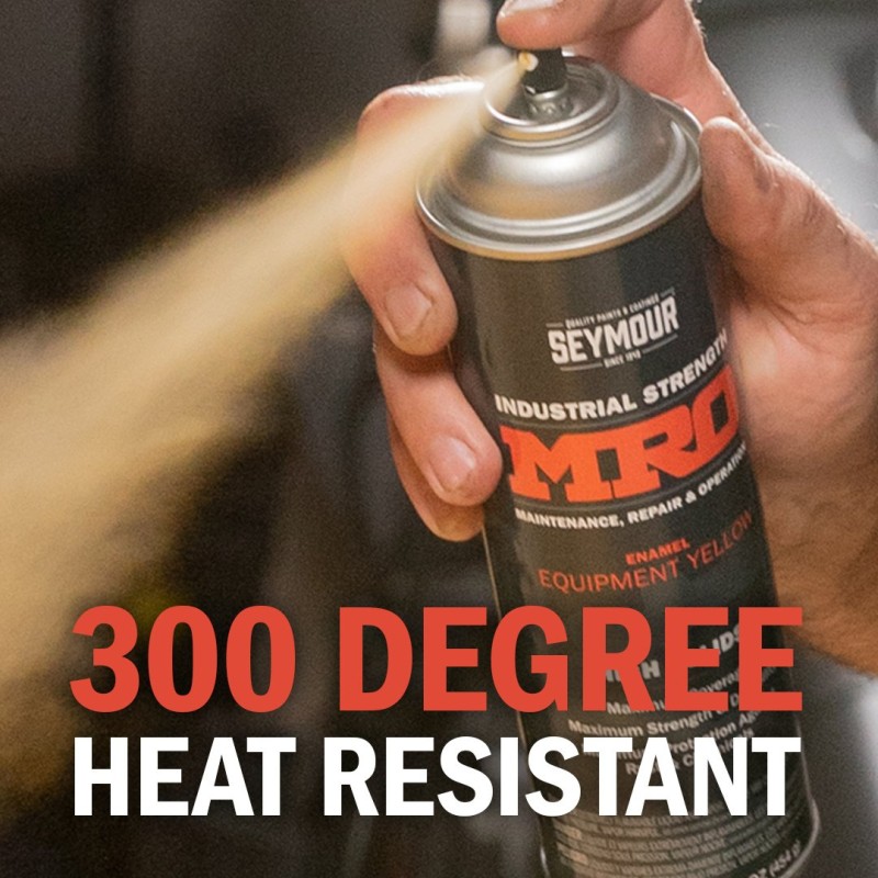 Seymour MRO Industrial-Grade High Solids Spray Paint—Omaha Orange (16 oz)