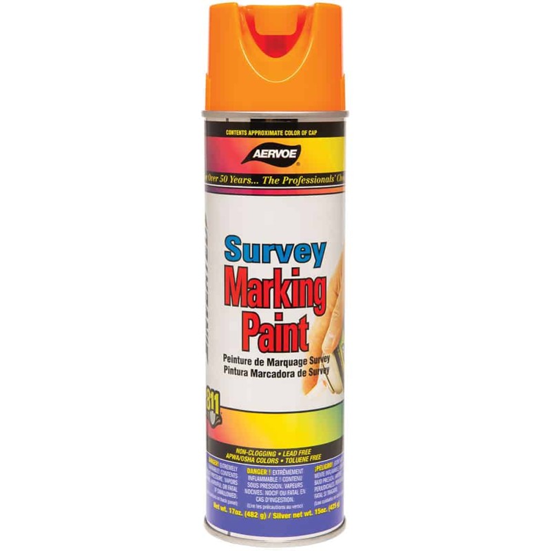 Survey Marking Paint (Orange) - 12 pack