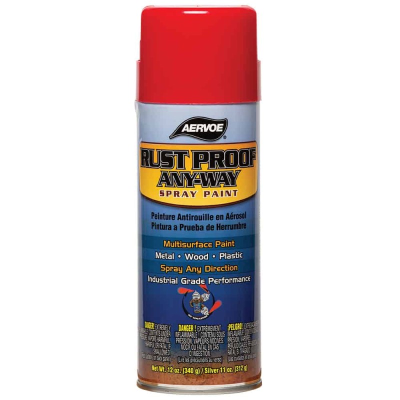 Rust Proof Any-Way Spray Paint (Flat Black) - 6 pack