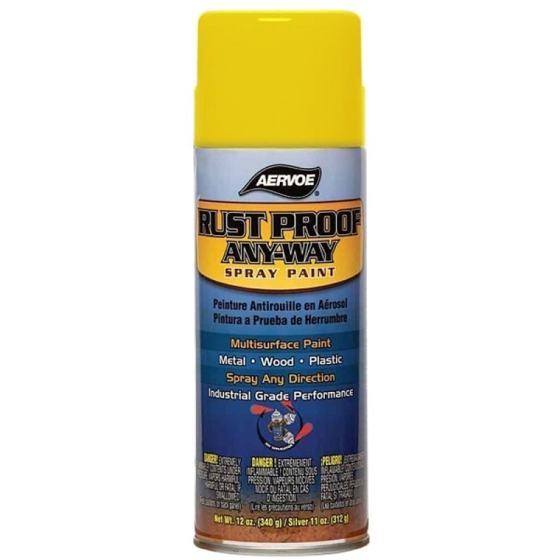 Aervoe 168 - Rust Proof Any-Way Spray Paint (CAT Yellow New) Aervoe 168 - Rust Proof Any-Way Spray Paint (CAT Yellow New)