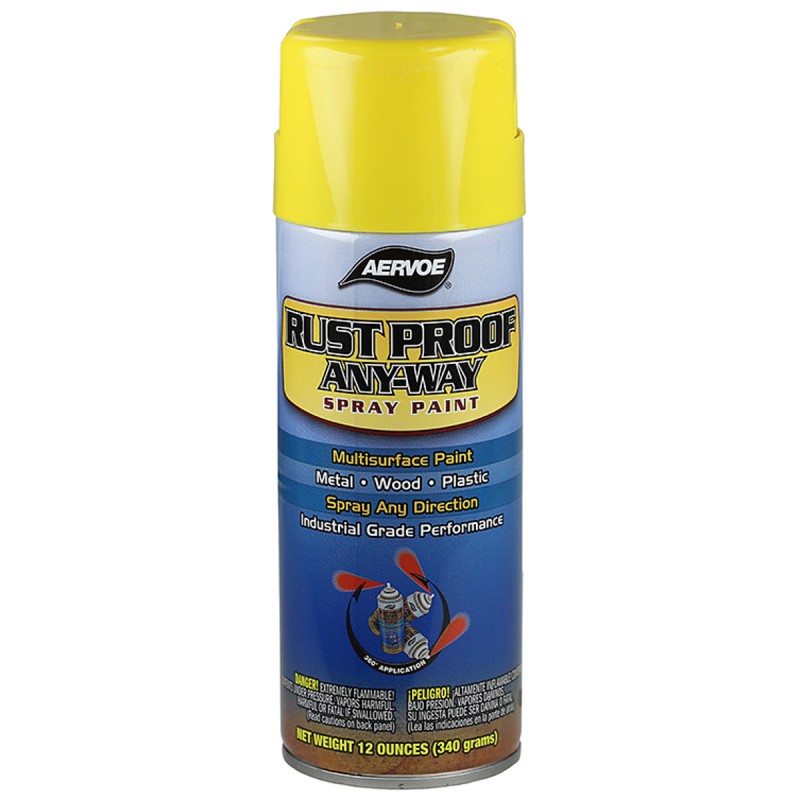 Aervoe 302 - Rust Proof Any-Way Spray Paint (Safety Yellow)