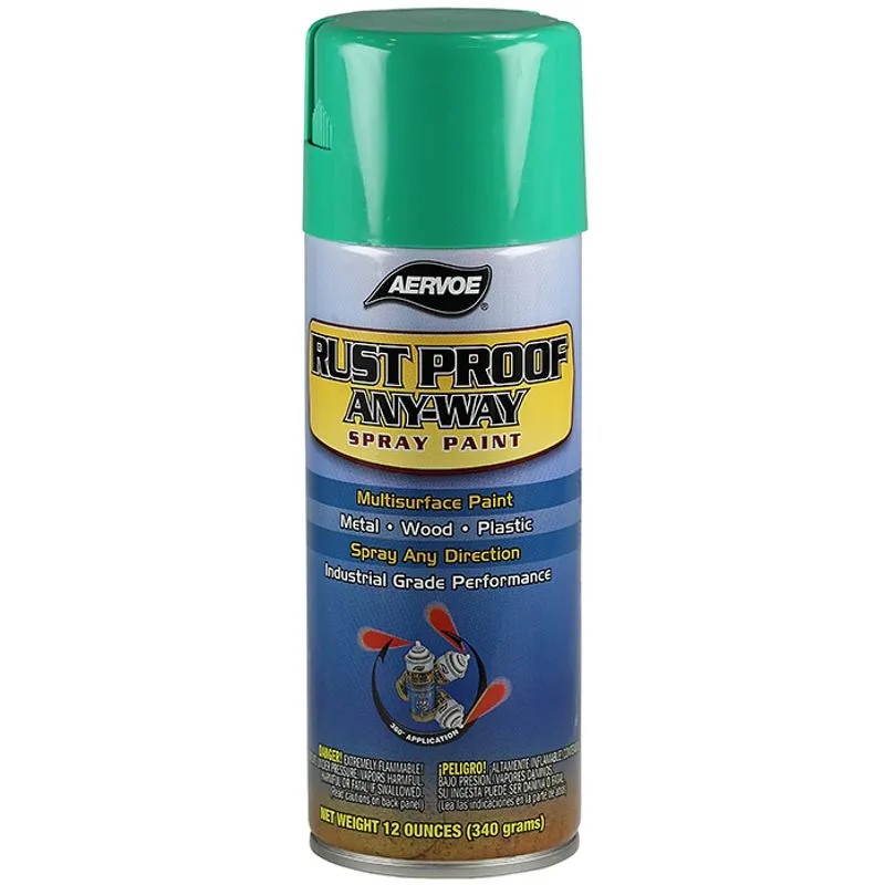 Aervoe 304 - Rust Proof Any-Way Spray Paint (Safety Green)