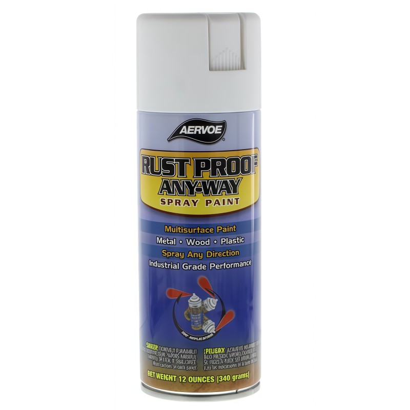 Aervoe 313 - Rust Proof Any-Way Spray Paint (Flat White)