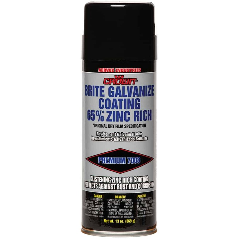 Aervoe 7008 - Brite Galvanize Coating 65% Zinc Rich - 12 pack