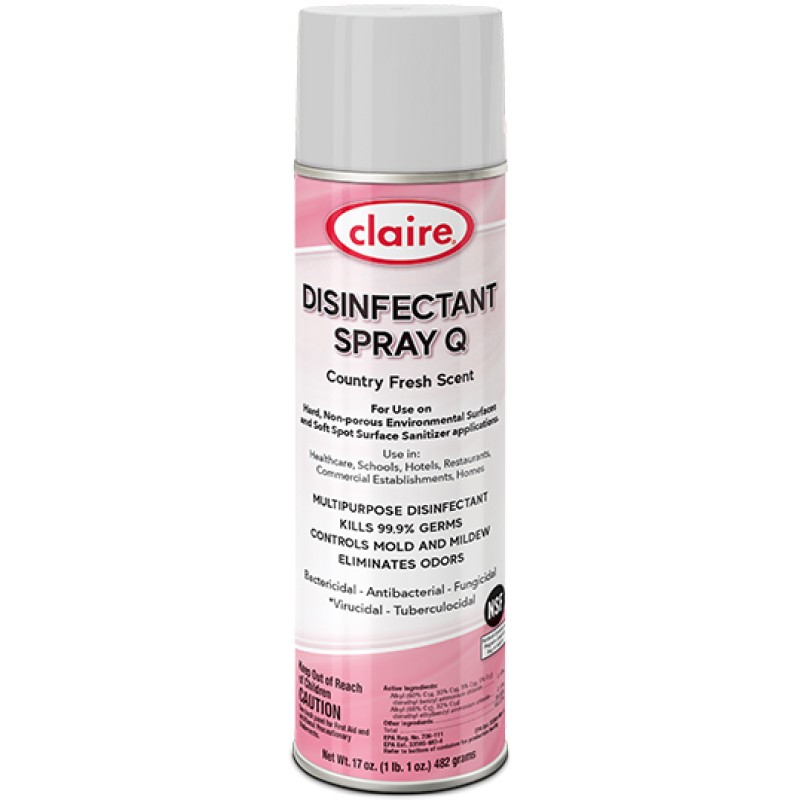 Claire 1001 - DISINFECTANT SPRAY Q COUNTRY FRESH SCENT - 12 pack