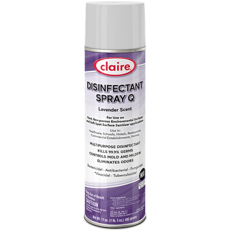 Claire 1003 - DISINFECTANT SPRAY Q LAVENDER SCENT - 12 pack