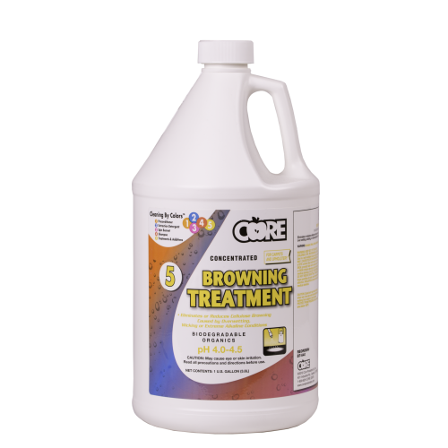 Core Products BT640 - CLEANING BY COLORS ® BROWNING TREATMENT CARPET TREATMENT/ADDITIVE - 4 x 1 gallon containers