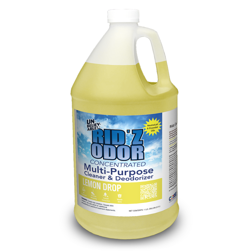 Core Products RIDZ128UKO648 - UNBELIEVABLE!® Rid'Z Odor Super -Lemon - 4 x 1 gallon containers