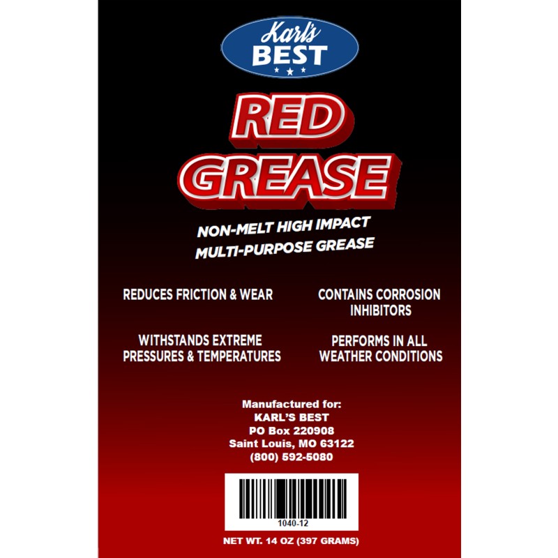 Karl's Best Red Grease - 12 Pack