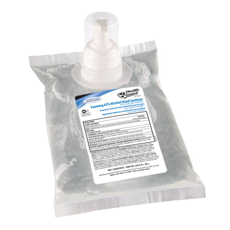 Foaming 62% Alcohol Hand Sanitizer 1000 ML Pouches