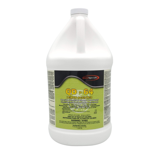 Quest Specialty 353 - QD-64 LEMON SCENTED One Step Germicidal Cleaner & Deodorant - 4 x 1 gallon containers Quest Specialty 353 - QD-64 LEMON SCENTED One Step Germicidal Cleaner & Deodorant - 4 x 1 gallon containers