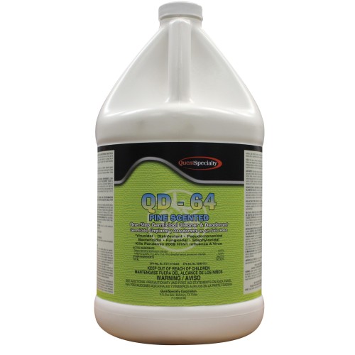 Quest Specialty 355 - QD-64 PINE SCENTED One Step Germicidal Cleaner & Deodorant - 4 x 1 gallon containers Quest Specialty 355 - QD-64 PINE SCENTED One Step Germicidal Cleaner & Deodorant - 4 x 1 gallon containers