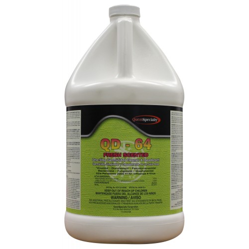 Quest Specialty 356 - QD-64 FRESH SCENTED One Step Germicidal Cleaner & Deodorant - 4 x 1 gallon containers Quest Specialty 356 - QD-64 FRESH SCENTED One Step Germicidal Cleaner & Deodorant - 4 x 1 gallon containers