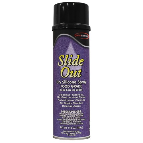 Quest Specialty 538 - SLIDE OUT - Dry Silicone Spray Food Grade Quest Specialty 538 - SLIDE OUT - Dry Silicone Spray Food Grade