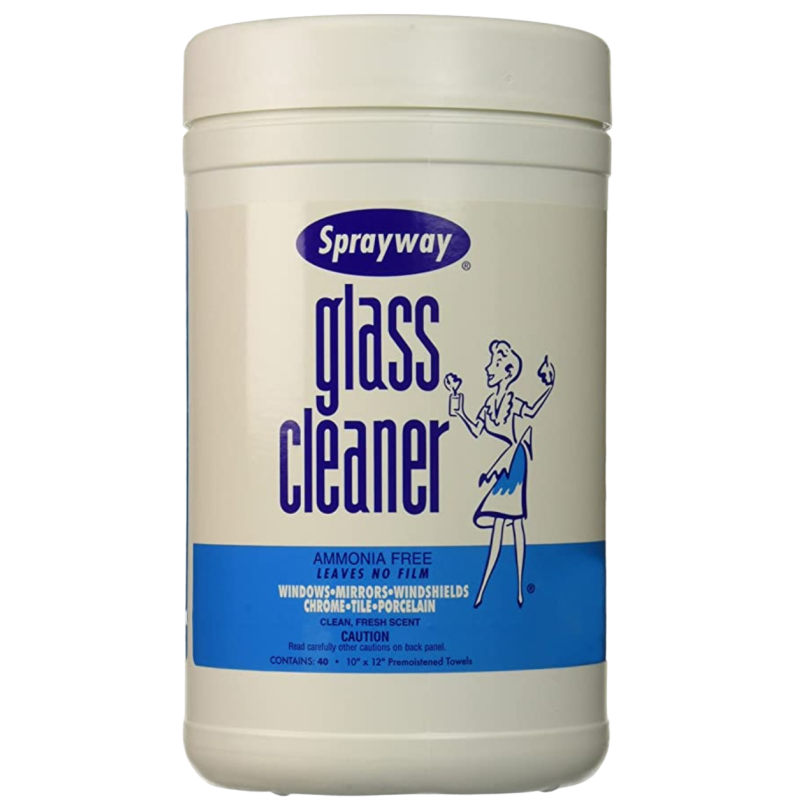 GLASS CLEANER WIPES - 6 pack