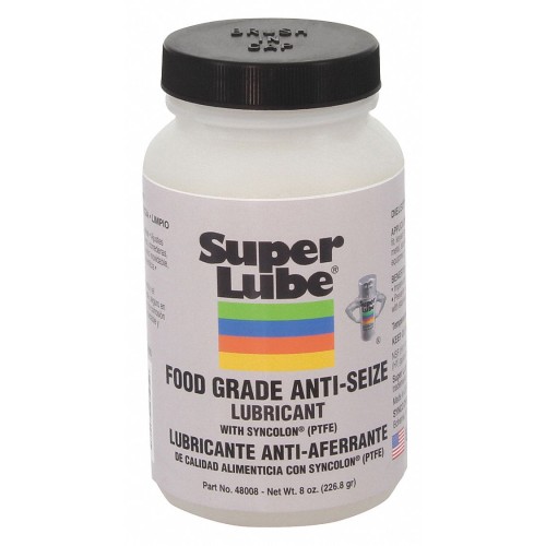 Super Lube 48008 - Super Lube® Food Grade Anti-Seize Lubricant with Syncolon® (PTFE) - 8 oz Brush Bottle x 6/case Super Lube 48008 - Super Lube® Food Grade Anti-Seize Lubricant with Syncolon® (PTFE) - 8 oz Brush Bottle x 6/case