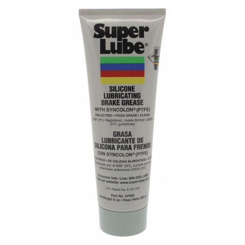 Super Lube 97008 - Super Lube® Silicone Brake Grease with Syncolon® (PTFE) - 8 oz tube x 12/case Super Lube 97008 - Super Lube® Silicone Brake Grease with Syncolon® (PTFE) - 8 oz tube x 12/case
