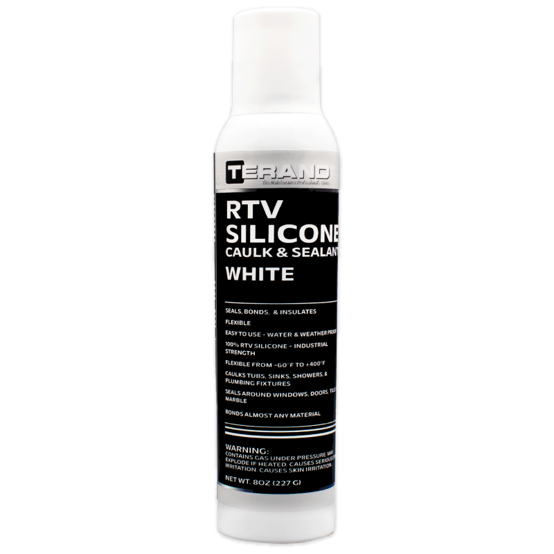 Terand 100% RTV Silicone - White - 6 Pack