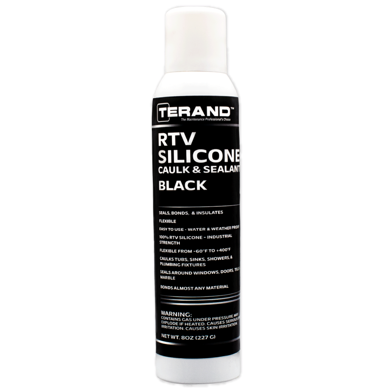 Terand 100% RTV Silicone - Black - 6 Pack