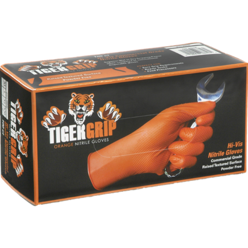 TIGERGRIP Orange Nitrile Gloves
