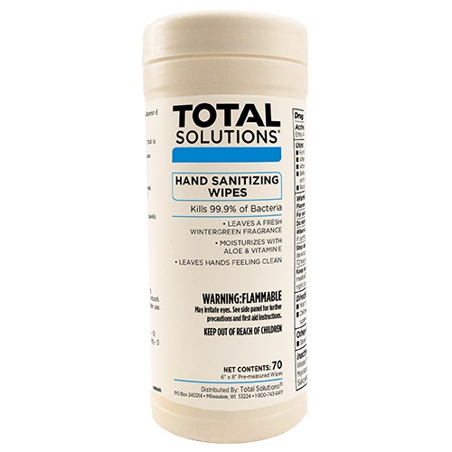 Total Solutions 1448 - Hand Sanitizing Wipes 70 Count - 6 pack