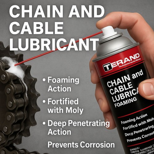 Chain & Cable Lubricant | Terand | Foaming Action & Moly Fortified | TB865 Chain & Cable Lubricant | Terand | Foaming Action & Moly Fortified | TB865