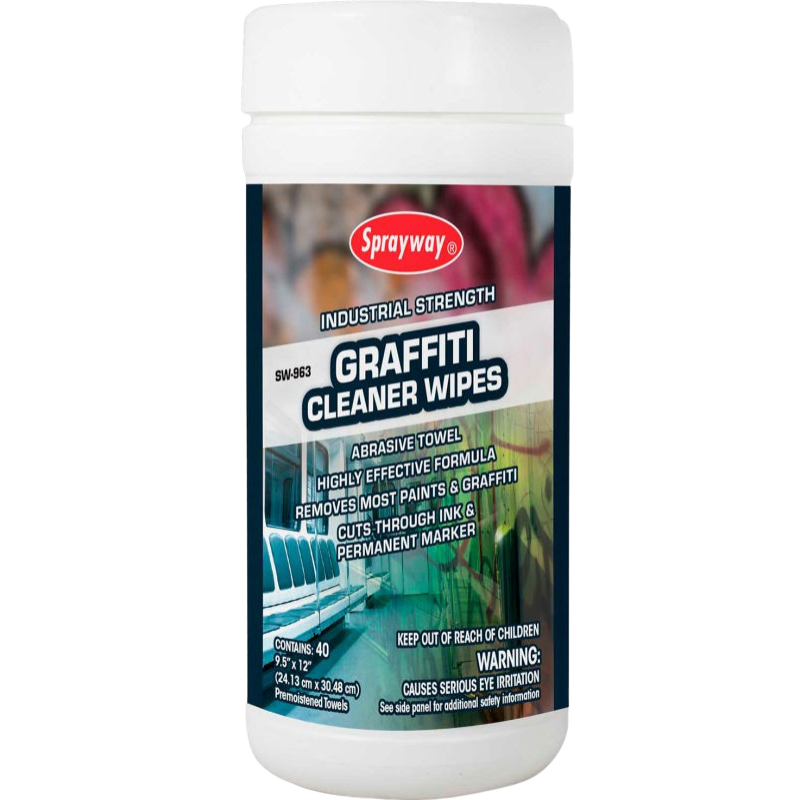 Graffiti Wipes - Industrial Strength Cleaner (6 Pack) | Paint & Ink Remover