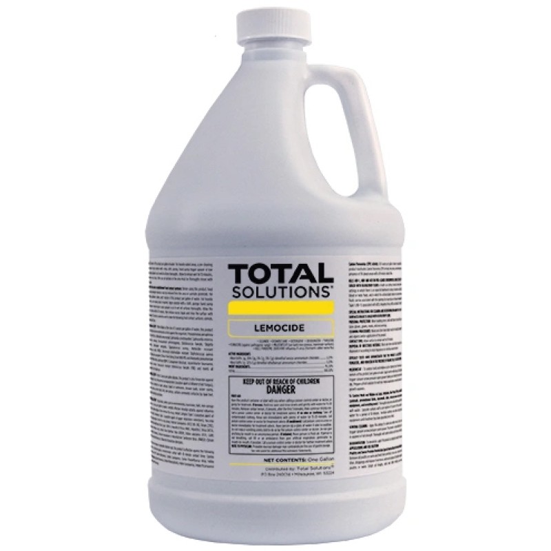 Disinfectant - Lemocide - 4.5% dual quat; 1:64 ratio; lemon fragrance. - 4 x 1 Gallon Containers