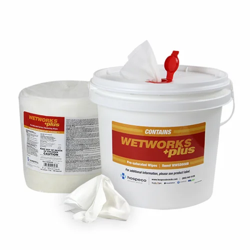 WetWorks® Plus Pre-Saturated Disinfecting Wipes Dispenser Pail Kit